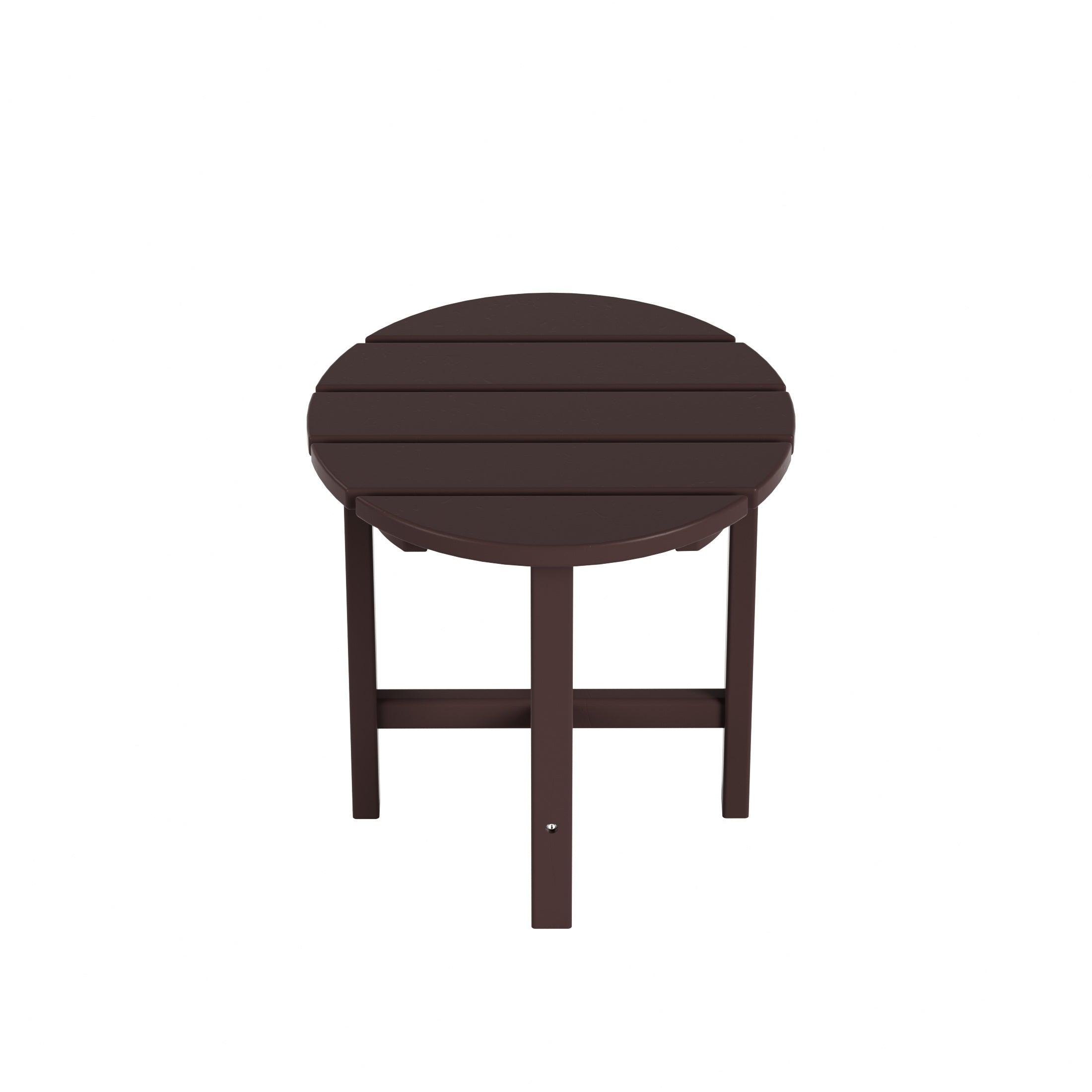 Portside Patio Adirondack Round Outdoor Side Table - Costaelm