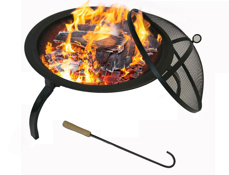 Robin 22 Inch Round Steel Wood Burning Fire Pit - Costaelm