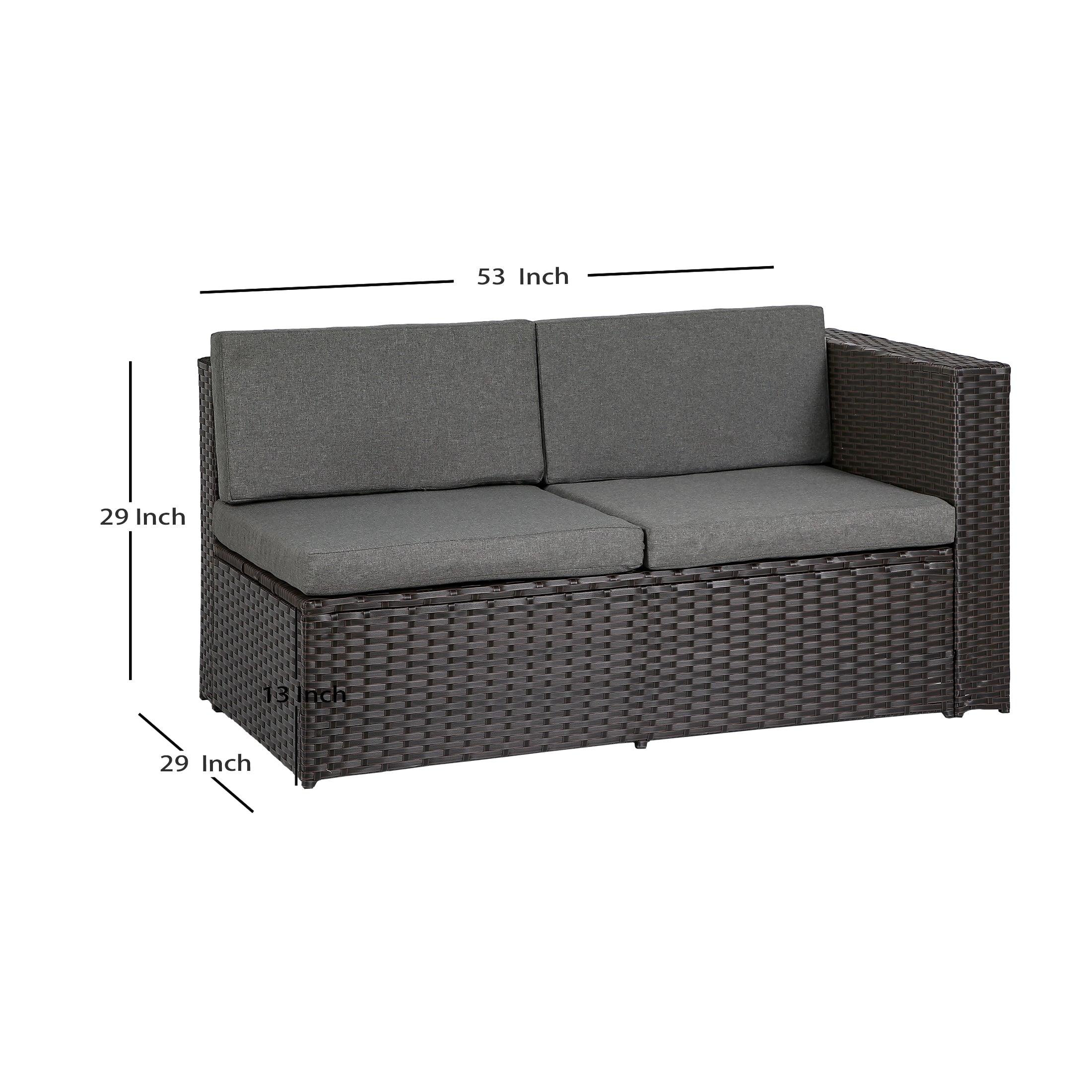 Stonewood Outdoor Sectional Conversation Set with Storage Ottoman - Costaelm