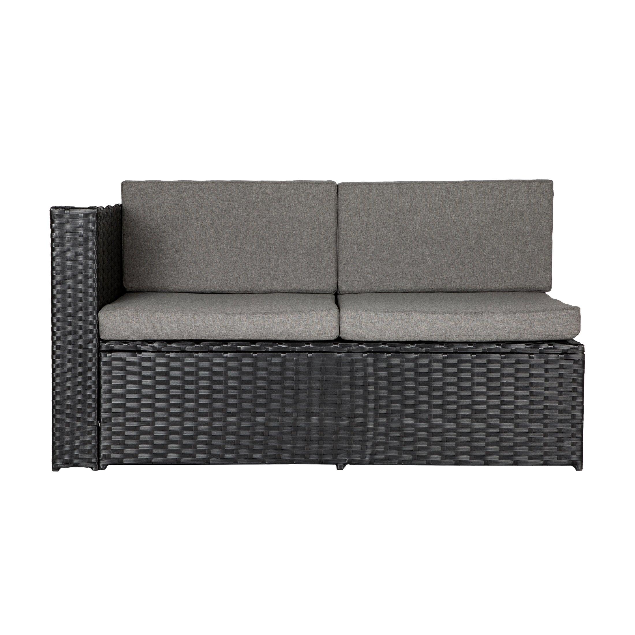 Stonewood Outdoor Sectional Conversation Set with Storage Ottoman - Costaelm