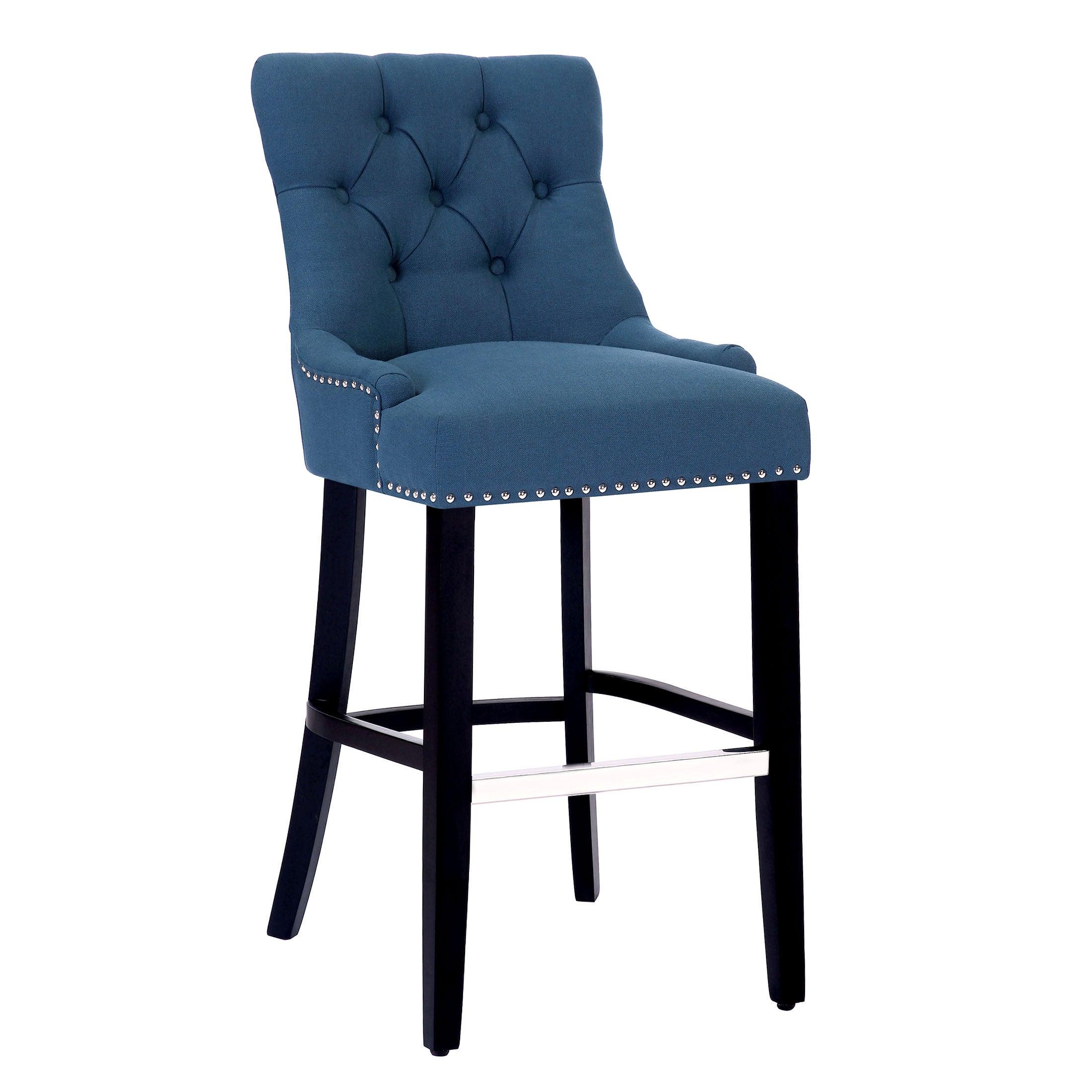 Bellmount 29" Upholstered Tufted Wingback Bar Stool - Costaelm