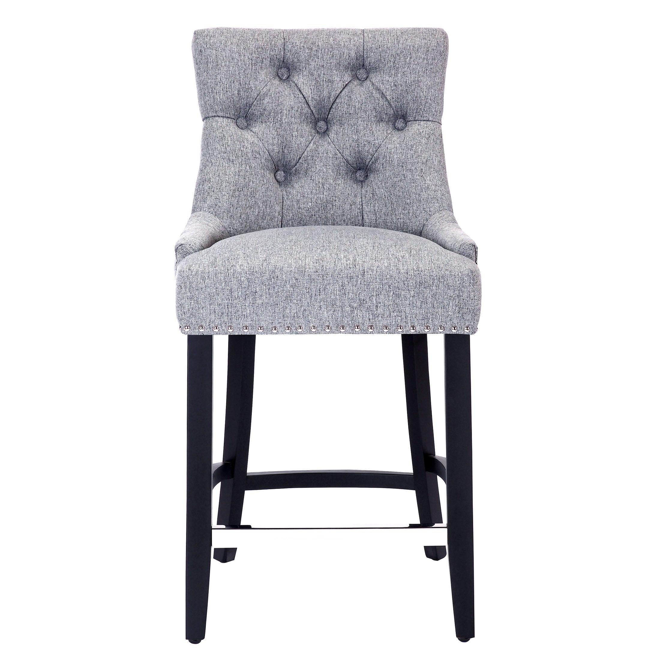 Bellmount 24" Upholstered Tufted Wingback Counter Stool - Costaelm