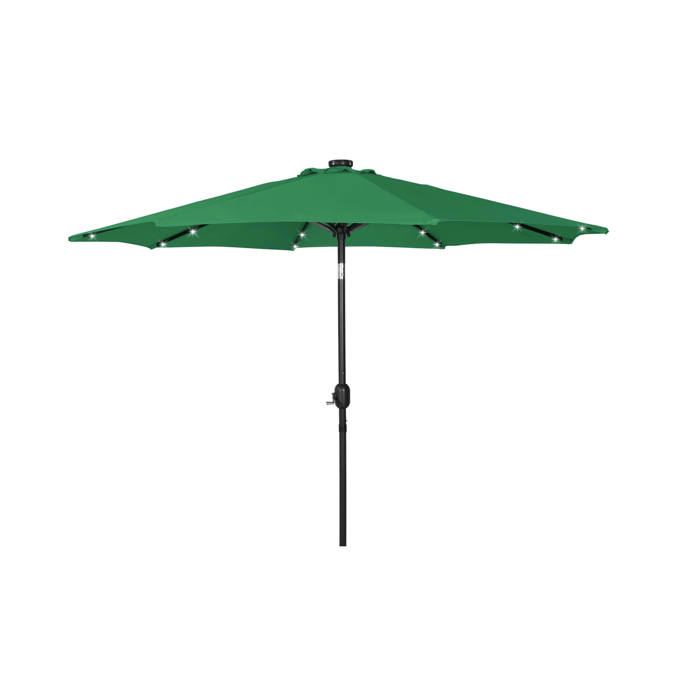 Westlake 9 Ft Solar LED Patio Umbrella with Black Round Base Included - Costaelm