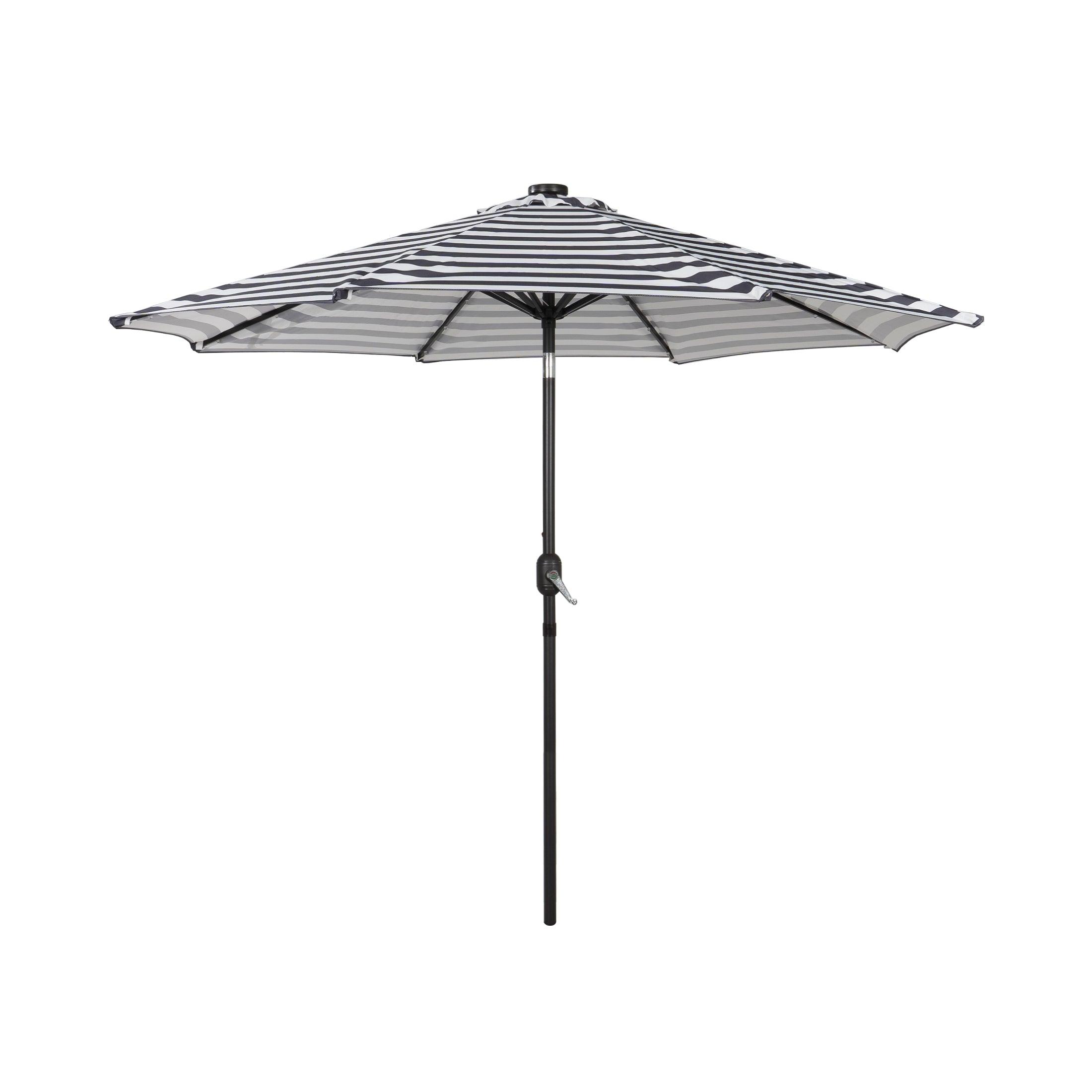 Westlake 9 Ft Solar LED Patio Umbrella with Black Round Base Included - Costaelm