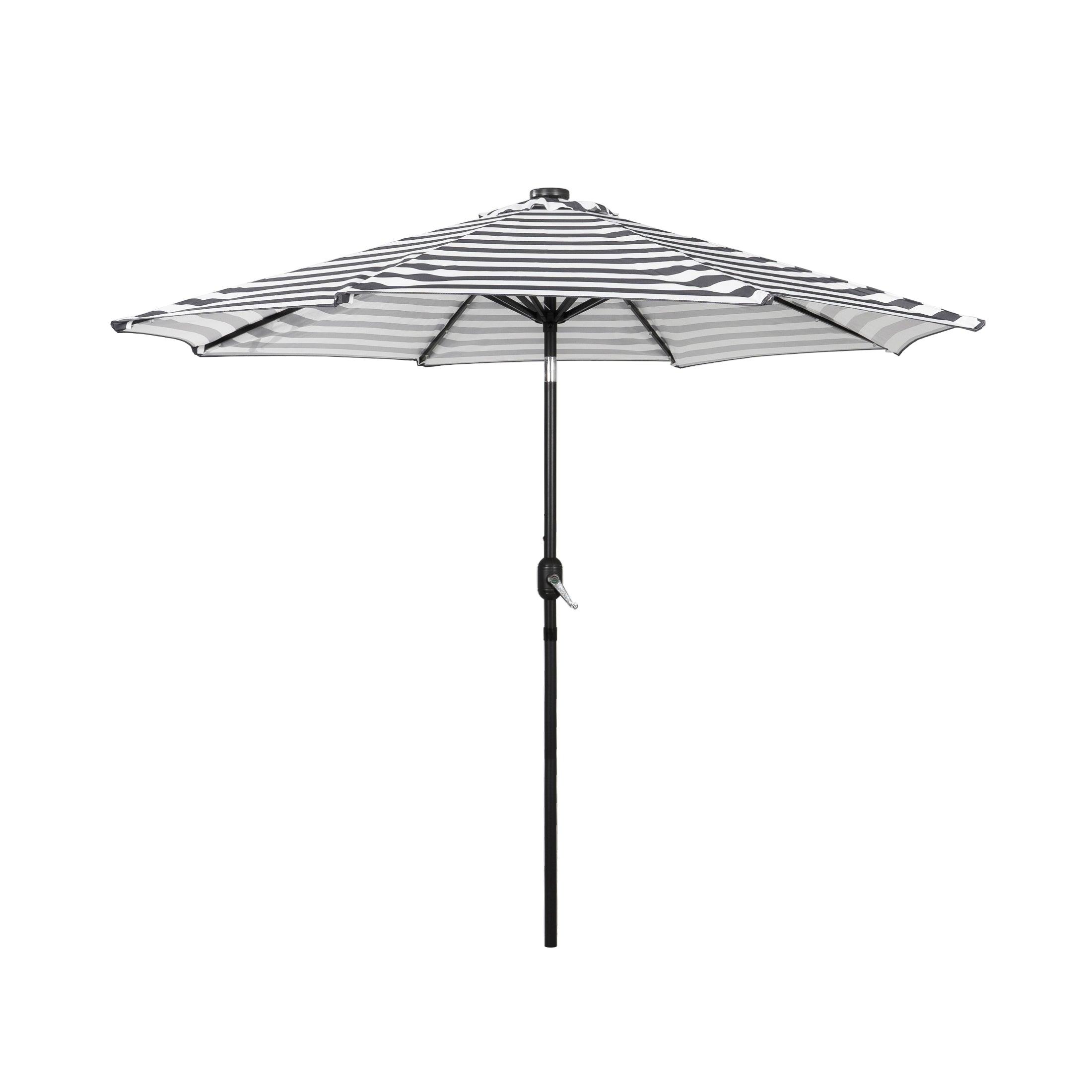 Westlake 9 Ft Solar LED Patio Umbrella with Black Round Base Included - Costaelm