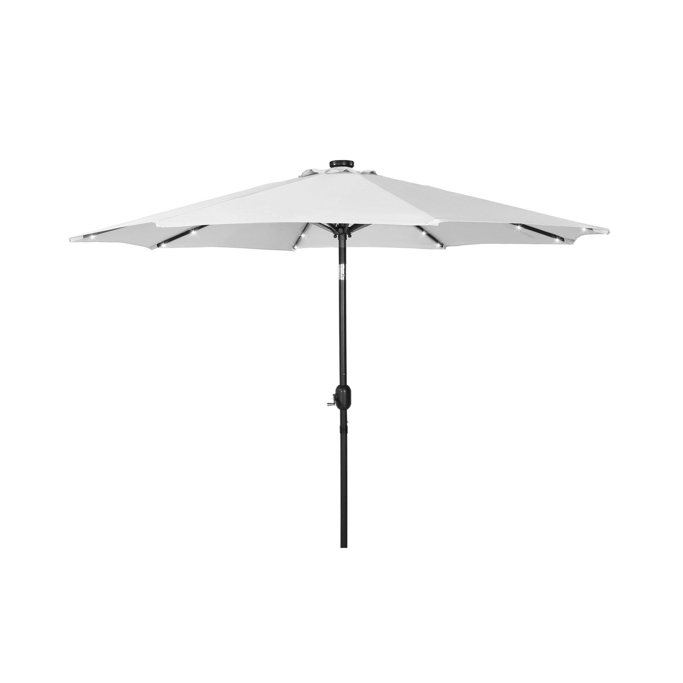 Westlake 9 Ft Solar LED Patio Umbrella with Black Round Base Included - Costaelm