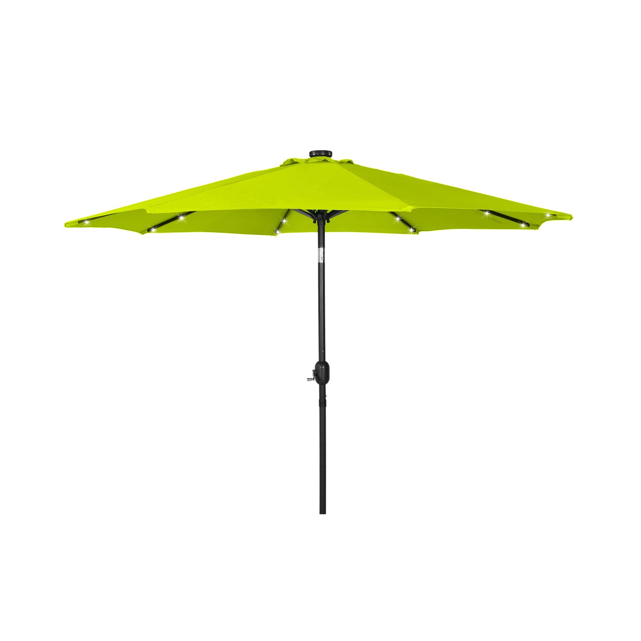 Westlake 9 Ft Solar LED Patio Umbrella with Bronze Round Base Included - Costaelm