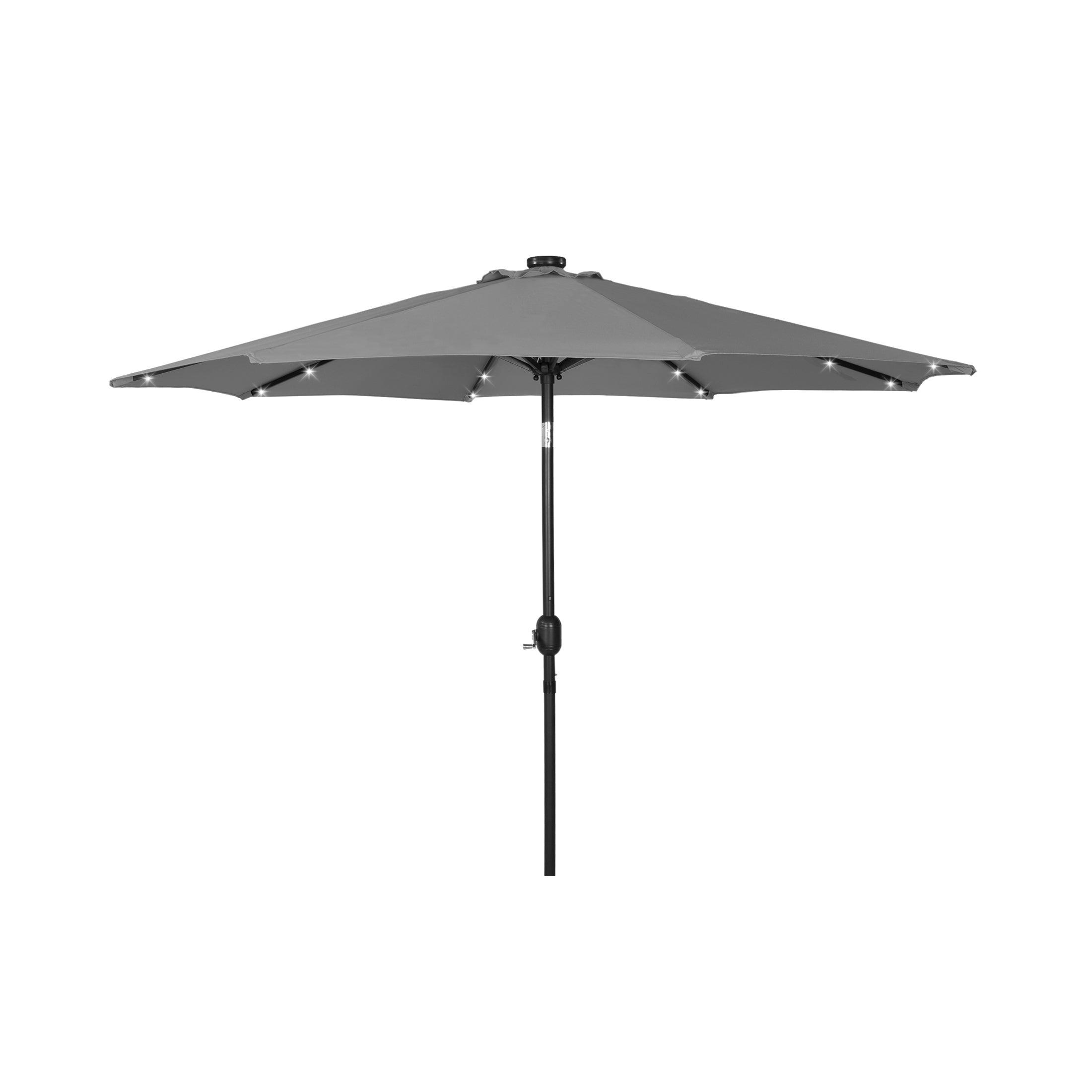 Westlake 9 Ft Solar LED Patio Umbrella with Square Concrete Base Included - Costaelm