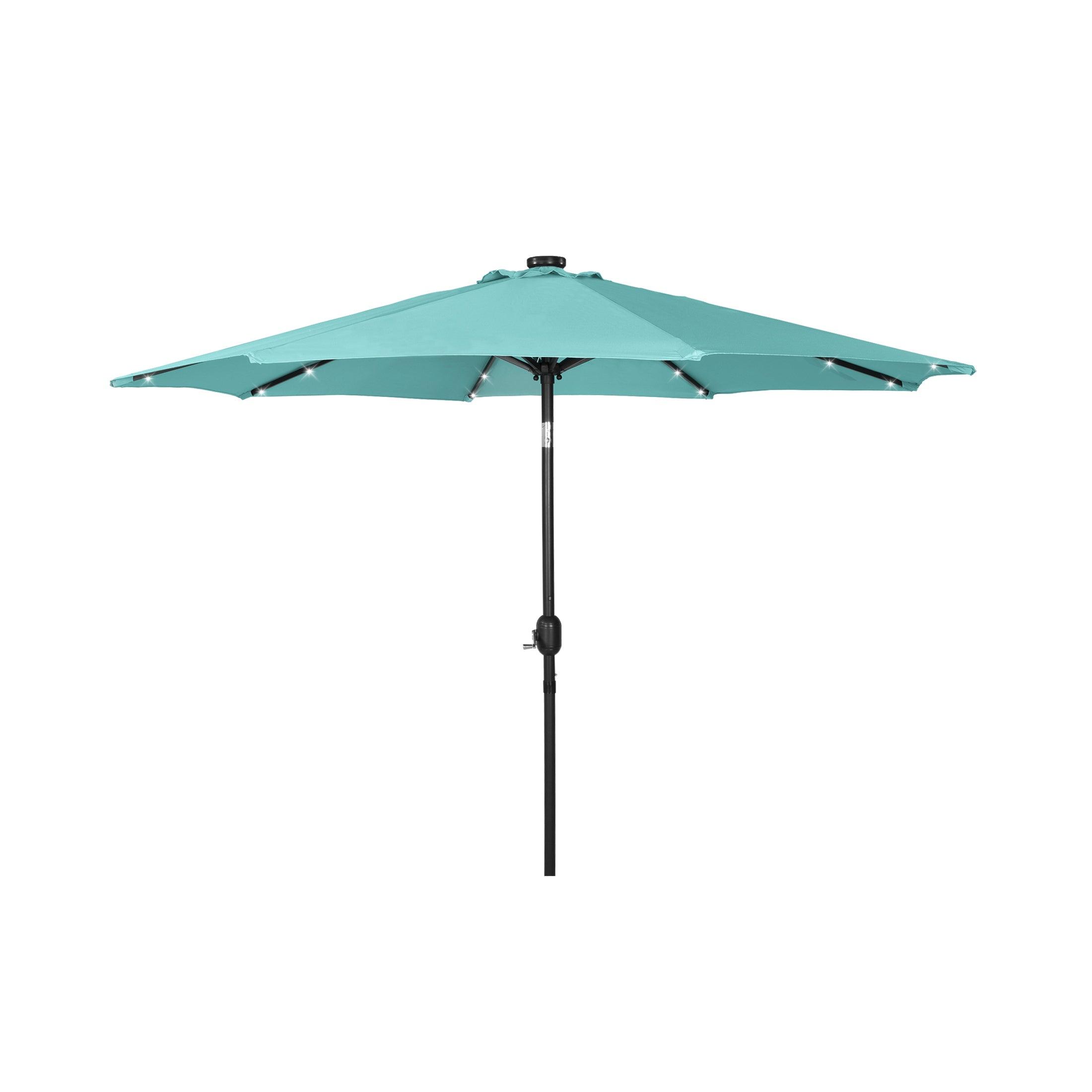 Westlake 9 Ft Solar LED Patio Umbrella with Square Concrete Base Included - Costaelm