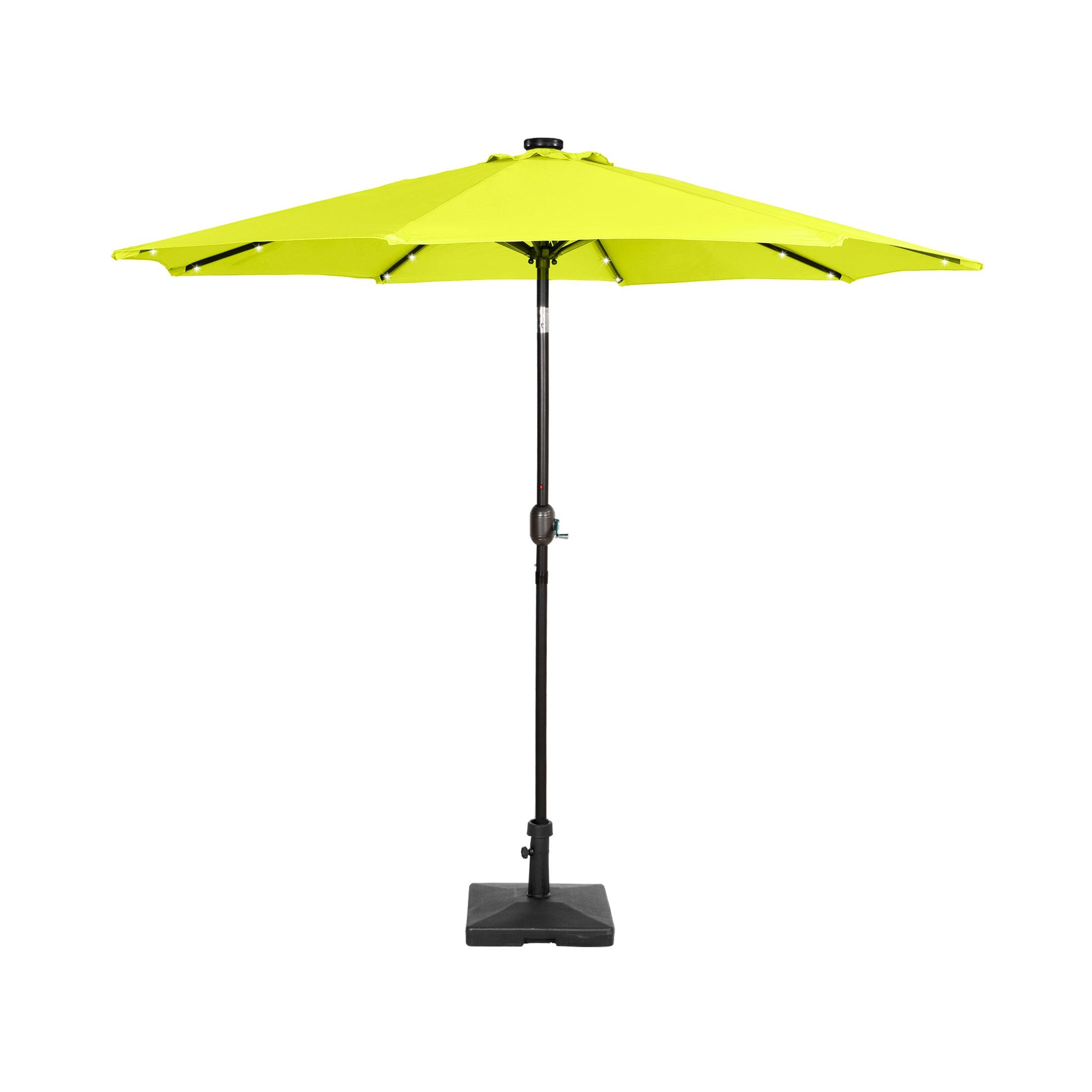 Westlake 9 Ft Solar LED Patio Umbrella with Square Concrete Base Included - Costaelm