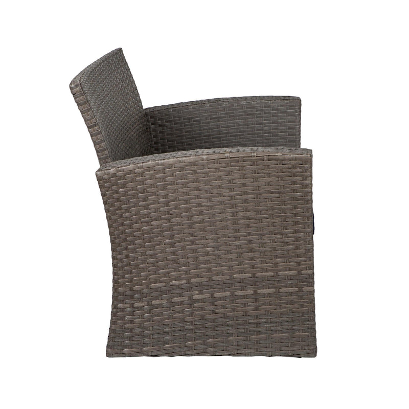 Wynston 4-Piece Outdoor Patio Conversation Set Gray PE Rattan Wicker - Costaelm