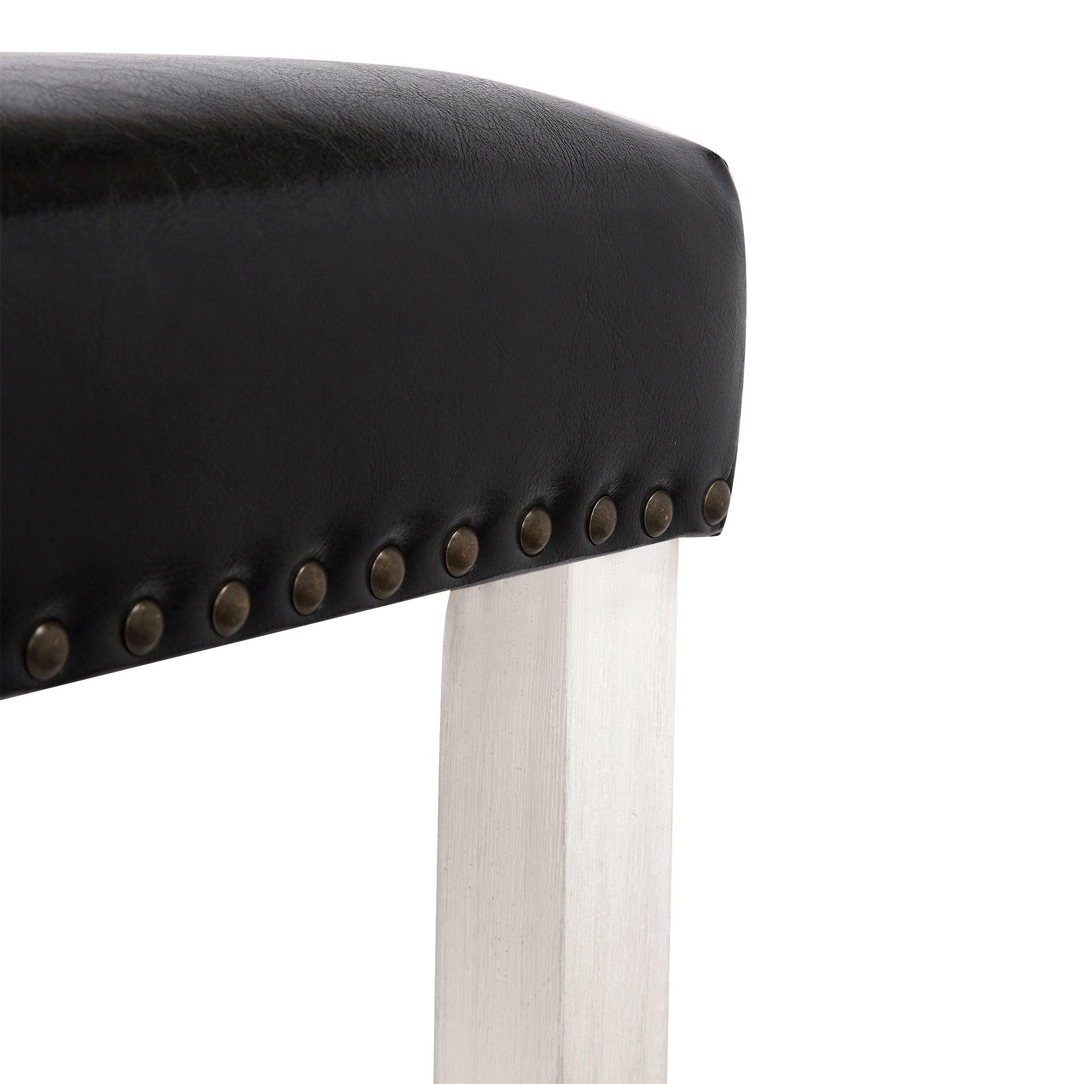 Bulmon 24" inch Upholstered Bar Stool with Nailhead Trim - Costaelm